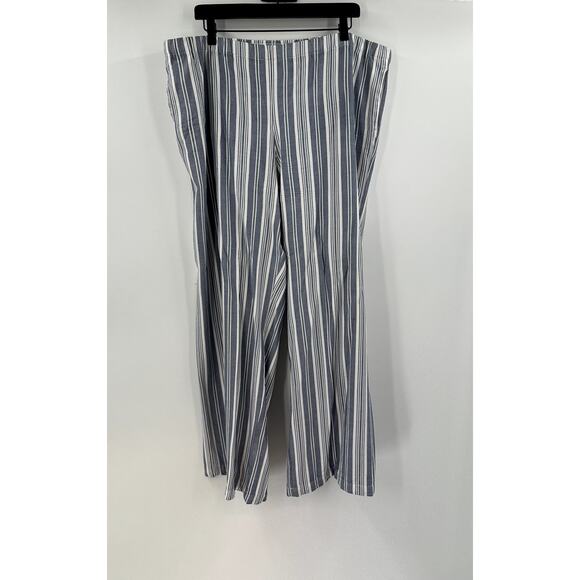J. Jill Extra Large Tall Pull On High Waisted Wide Leg Striped Pant - Picture 1 of 8